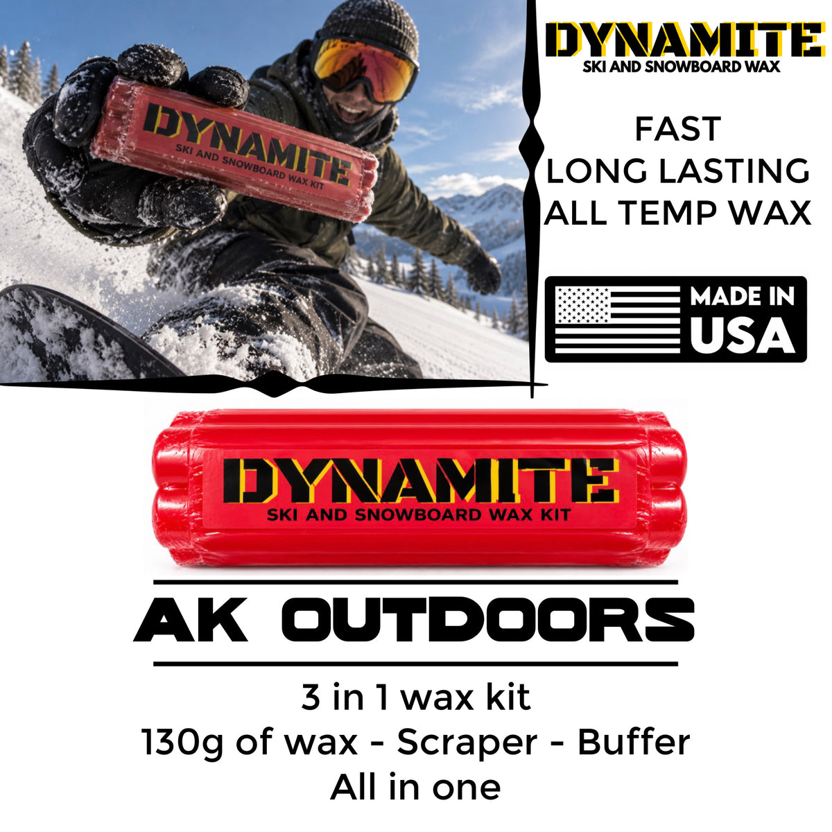 Dynamite 3 in 1 wax kit